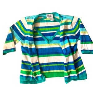 LILLY PULITZER VINTAGE Striped Halter & Sweater Set - Size Large
